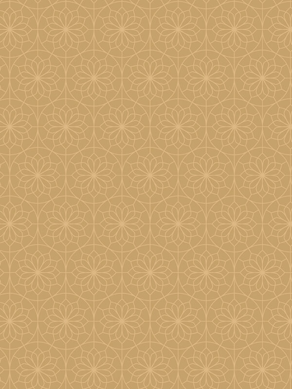 A Spoonful of Sugar Lace Parasol Mustard fabric with a tone-on-tone medallion pattern on a warm mustard background.