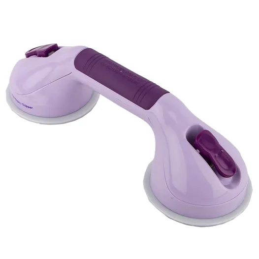 The Gypsy Gripper is a purple tool with two suction areas to grab onto long acrylic cutting mats.