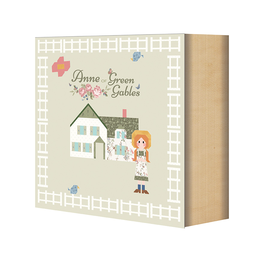 Anne of Green Gables quilt kit packaged in decorative keepsake box measuring approximately 10 3/4 by 10 3/4 by 3 inches