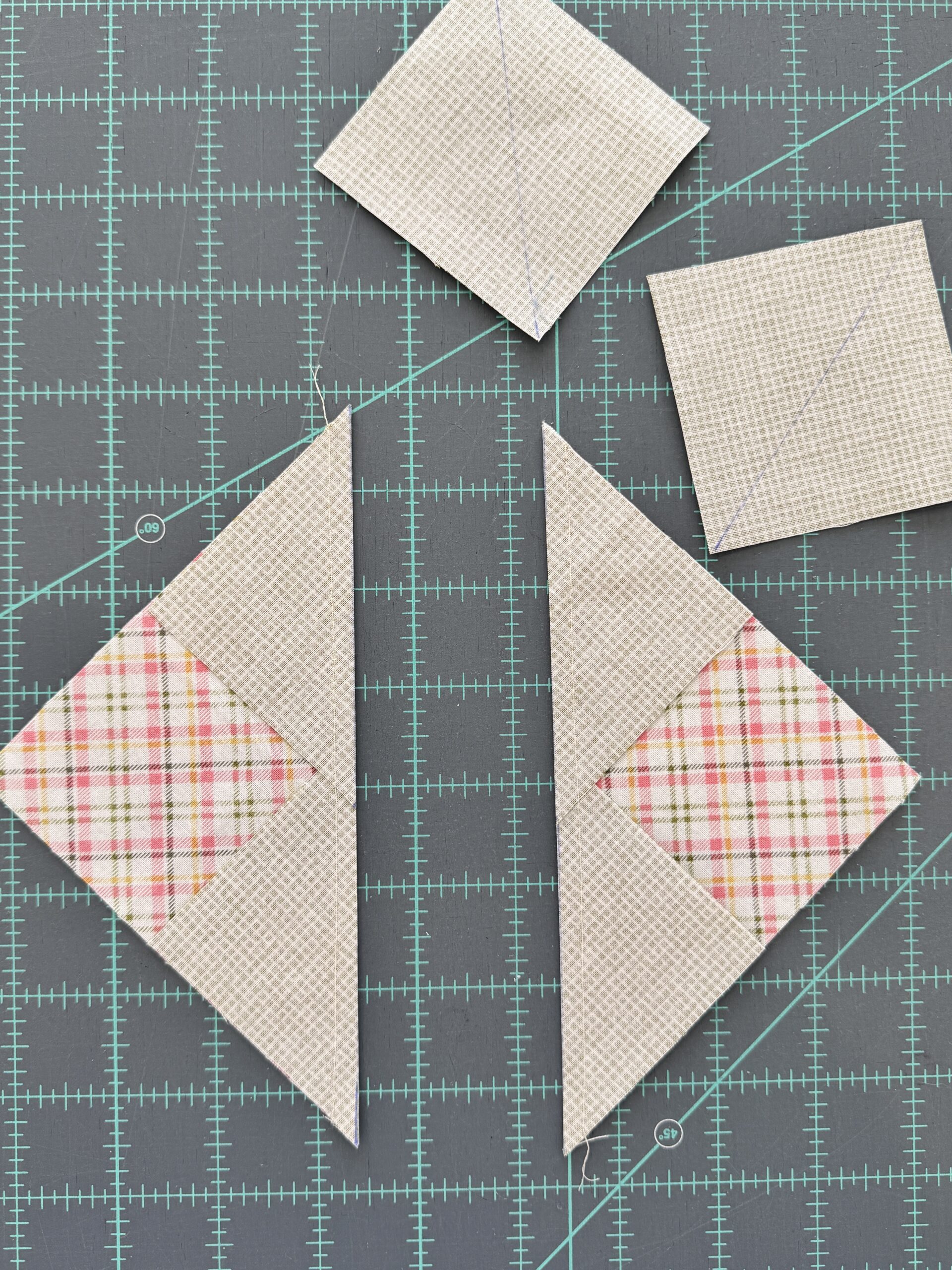cutting and pressing no waste flying geese step two