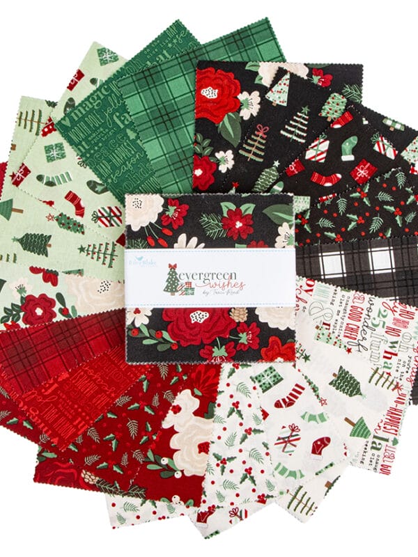 5 inch stacker of Evergreen Wishes by Traci Reed for Riley Blake
