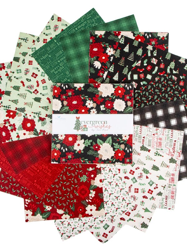 10 inch stacker of Evergreen Wishes by Traci Reed for Riley Blake