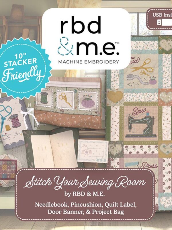 Stitch Your Sewing Room machine embroidery USB by Riley Blake Designs embroidery design collection