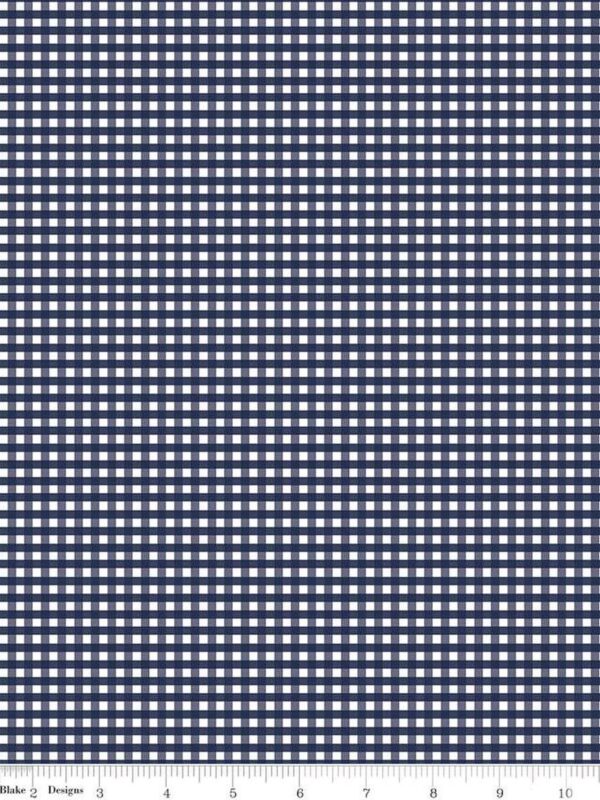 1/8 inch small gingham Navy fabric by Riley Blake Designs navy gingham quilting fabric