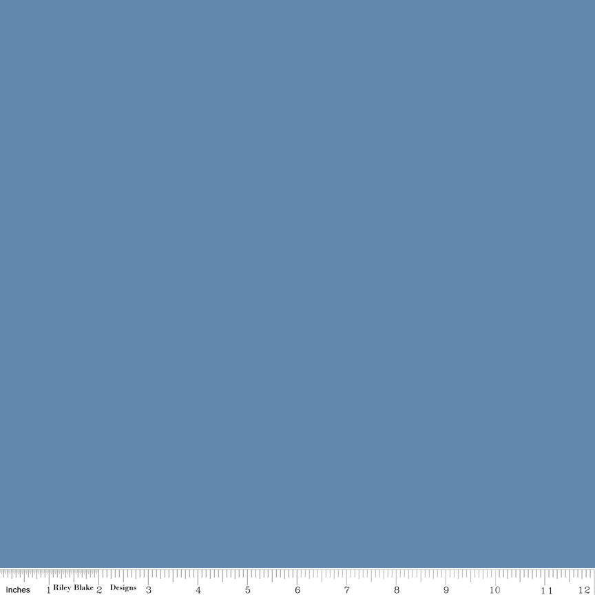 Confetti Cotton Dusk fabric by Riley Blake Designs blue gray solid quilting fabric