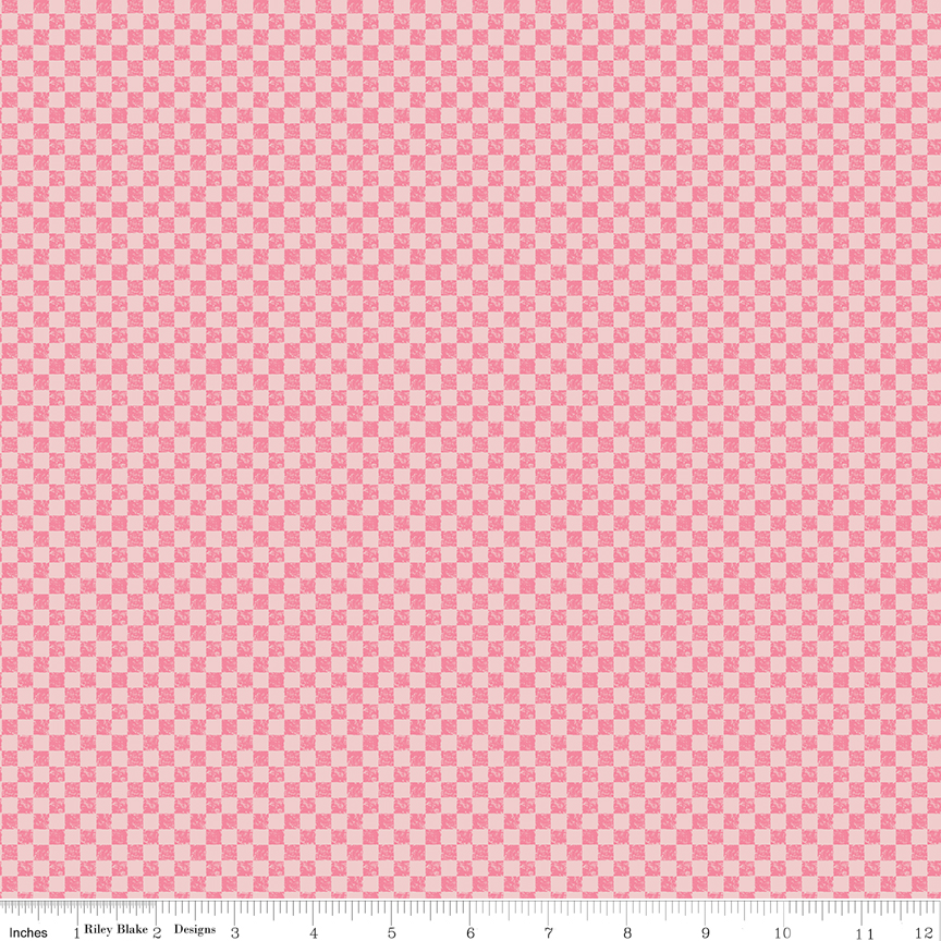 Check Please Sugar Pink fabric by Riley Blake Designs pink tone on tone check quilting fabric