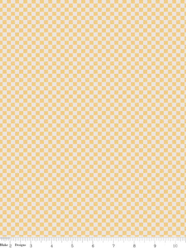 Check Please Ivory Honey fabric by Riley Blake Designs ivory and yellow tone on tone check quilting fabric