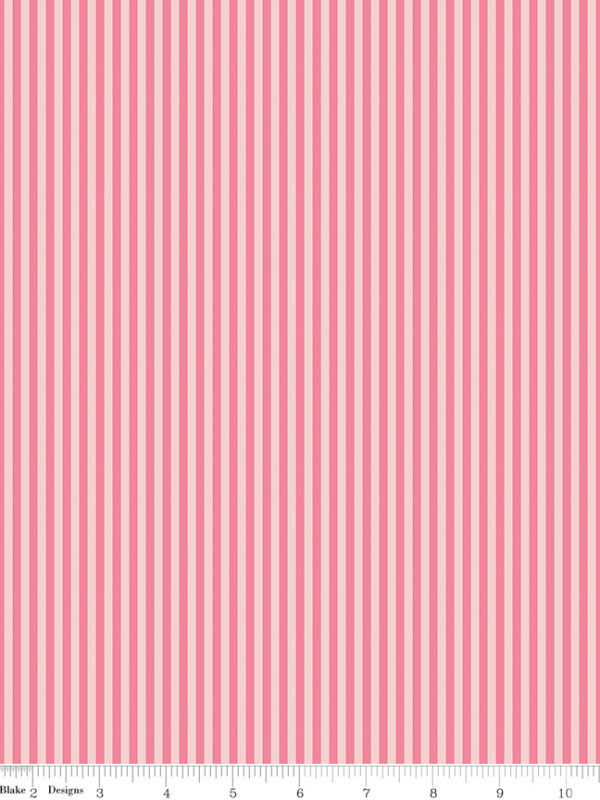 1/8 inch tonal stripe Sugar Pink fabric by Riley Blake Designs pink stripe quilting fabric