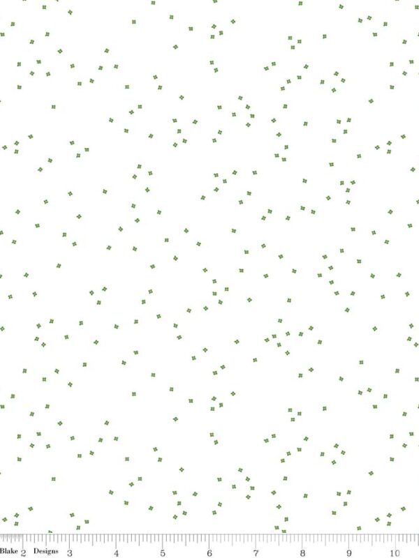 Blossoms White Clover fabric by Riley Blake Designs floral quilting fabric on white background