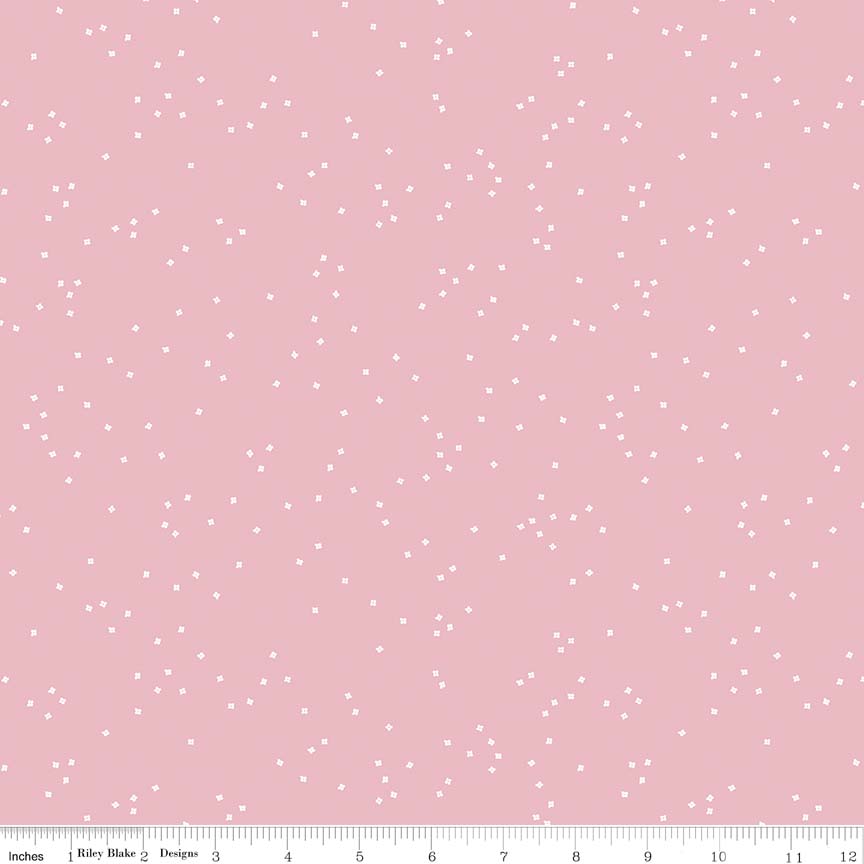 Blossoms Baby Pink fabric by Riley Blake Designs pink floral quilting fabric