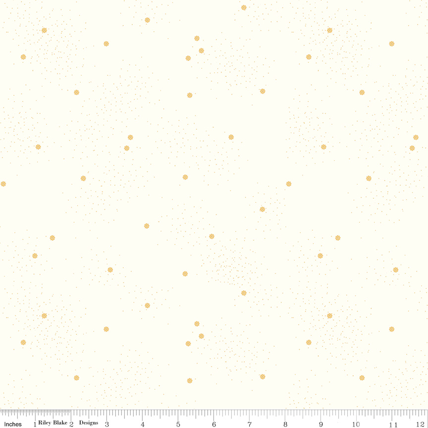 Dainty Daisy Cloud Honey fabric by Riley Blake Designs floral quilting fabric on white background