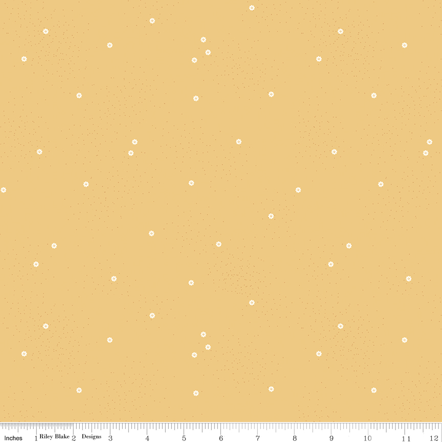 Dainty Daisy Honey fabric by Riley Blake Designs floral quilting fabric