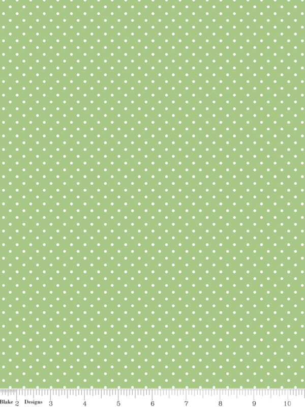 Swiss Dot Green fabric by Riley Blake Designs green polka dot quilting fabric