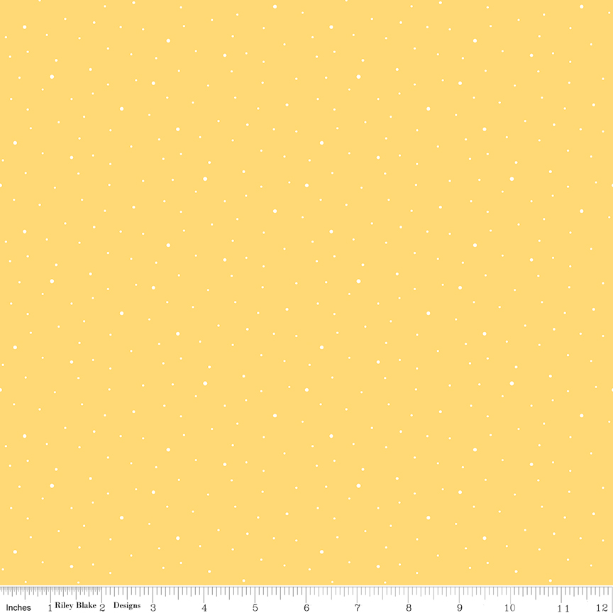 Dapple Dot Buttercream fabric by Riley Blake Designs cream dot quilting fabric