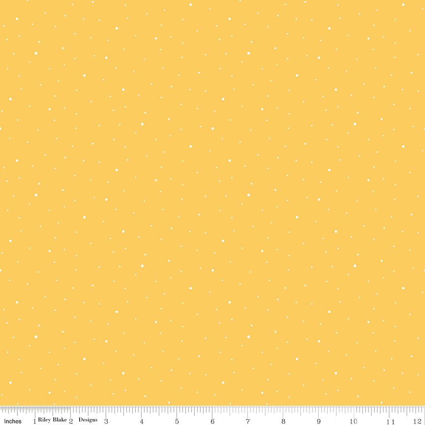Dapple Dot Yellow fabric by Riley Blake Designs yellow dot quilting fabric