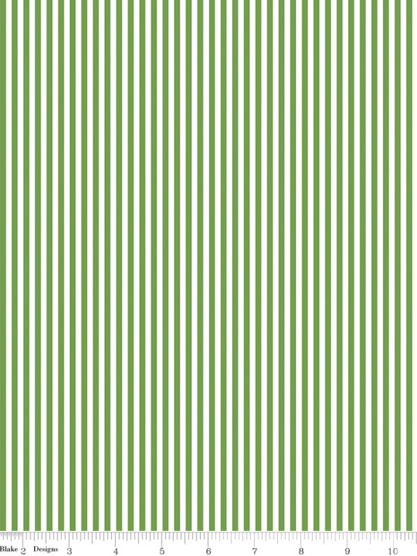 1/8 inch stripe Clover fabric by Riley Blake Designs green striped quilting fabric
