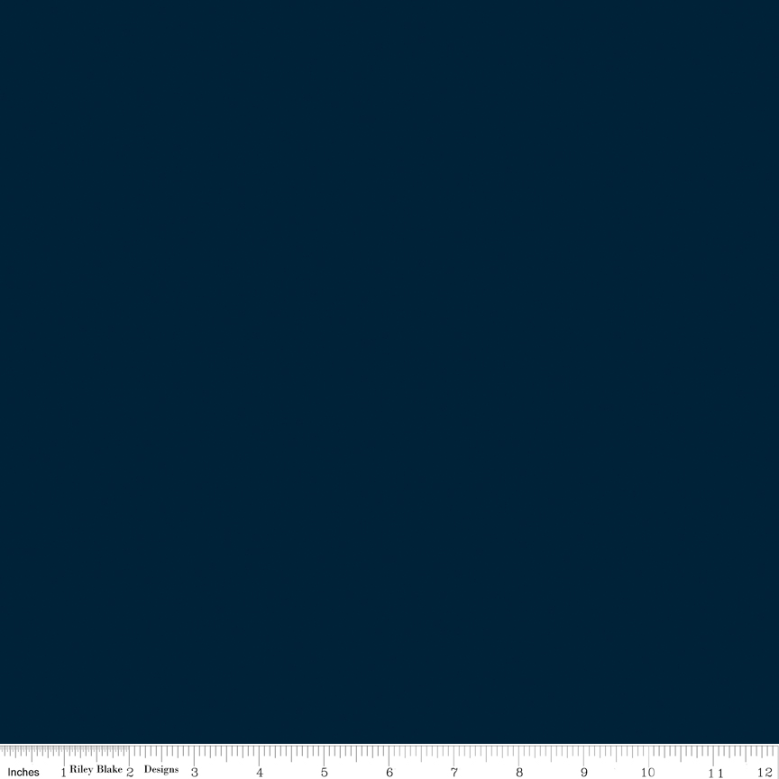 Confetti Cotton Midnight fabric by Riley Blake Designs navy solid quilting fabric