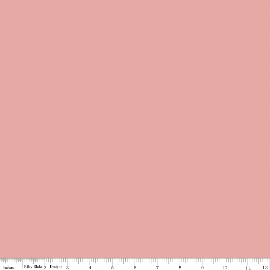 Confetti Cotton Mellow Rose fabric by Riley Blake Designs rose pink solid quilting fabric