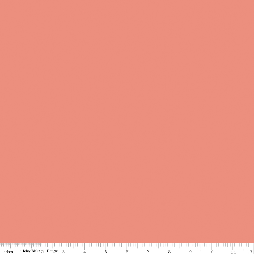 Confetti Cotton Apricot Blush fabric by Riley Blake Designs peach solid quilting fabric