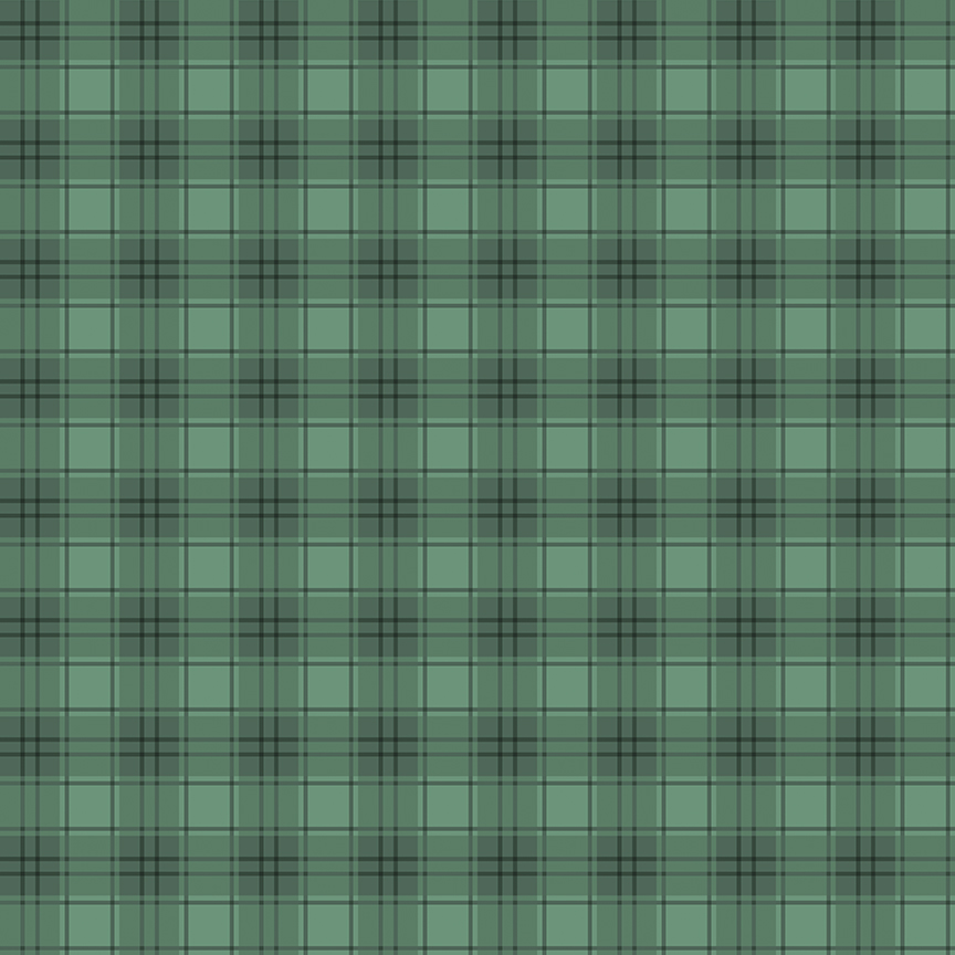 Evergreen Wishes Plaid Green fabric with traditional green plaid pattern