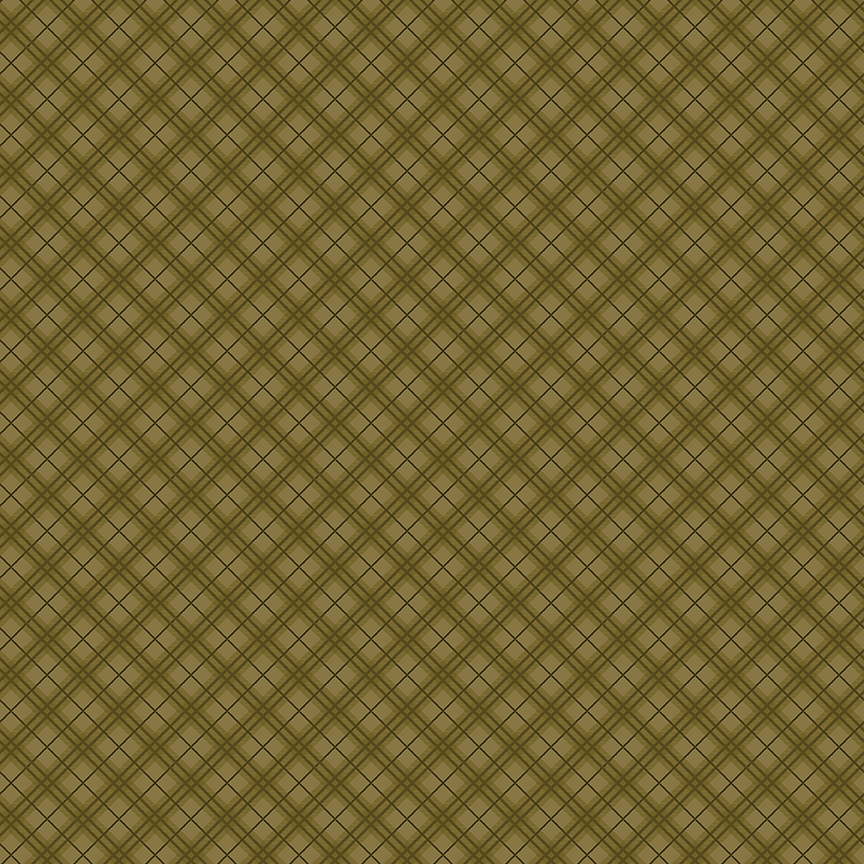 Bountiful Plaid Green fabric with tonal diagonal plaid pattern