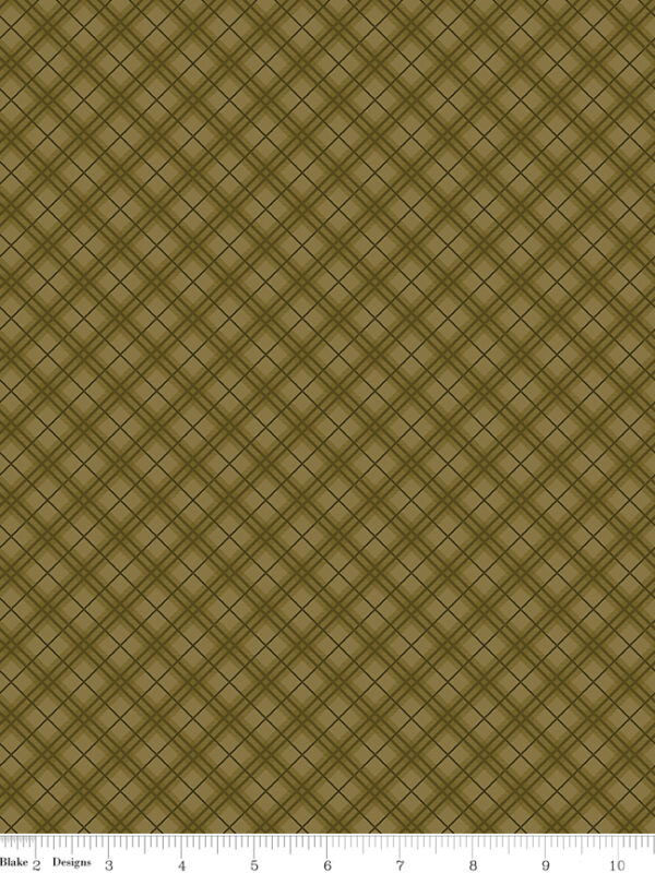 Bountiful Plaid Green fabric with tonal diagonal plaid pattern