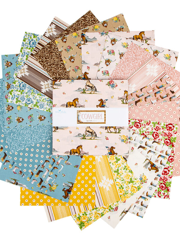 Cowgirl 10 inch stacker by Echo Park for Riley Blake Designs with western themed fabric squares