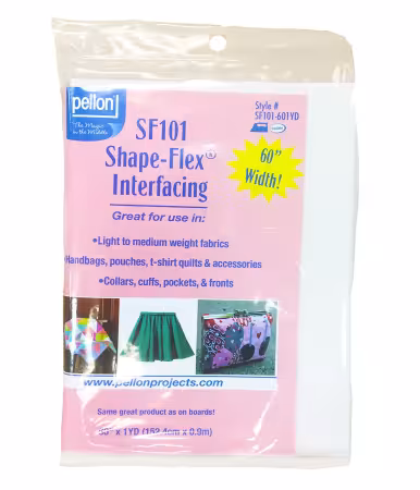 Pellon SF101 Shape Flex fusible woven interfacing white 60 inch by 1 yard