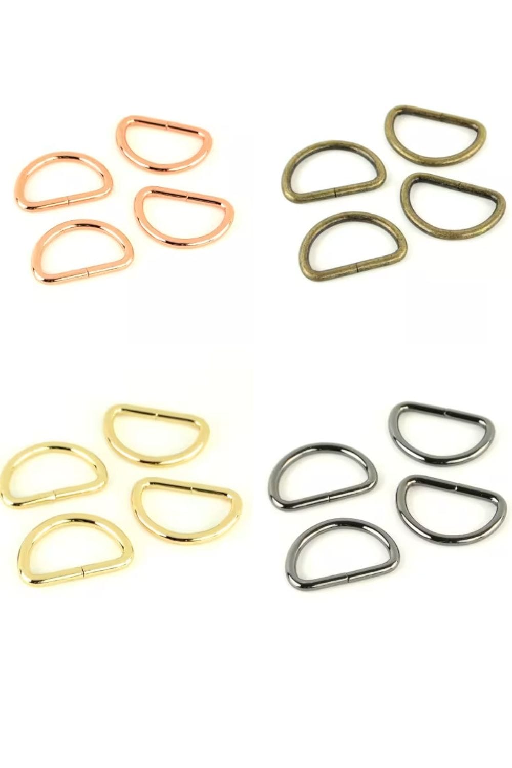 Sallie Tomato 1 inch D rings multiple finishes