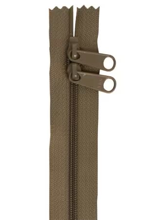 By Annie 30 inch double slide zipper Khaki