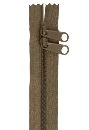 By Annie 30 inch double slide zipper Khaki