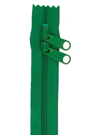 By Annie 30 inch double slide zipper Jewel Green