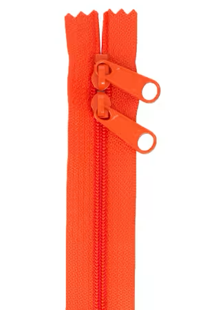 By Annie 30 inch double slide zipper Tangerine