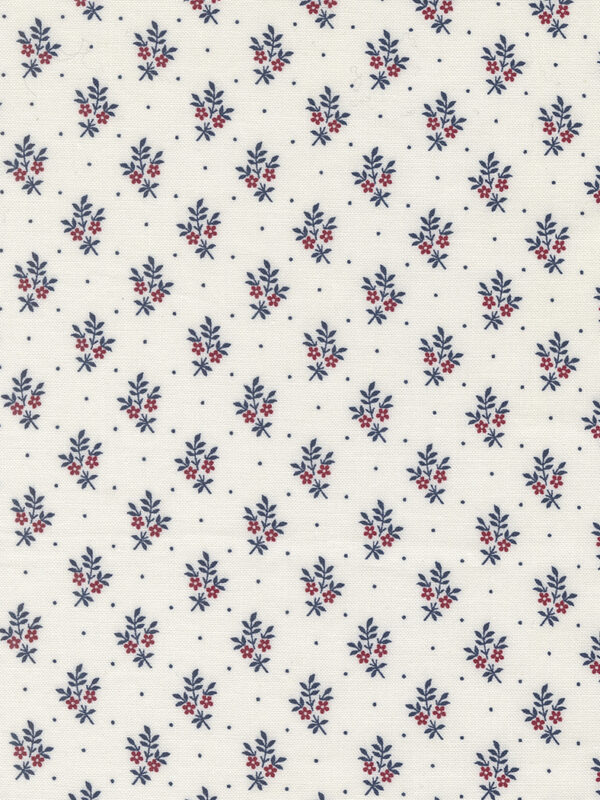 American Gatherings III Cloud Flower Sprig fabric by Primitive Gatherings