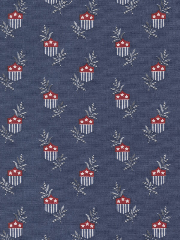 American Gatherings III Nautical Blue Star Shield fabric