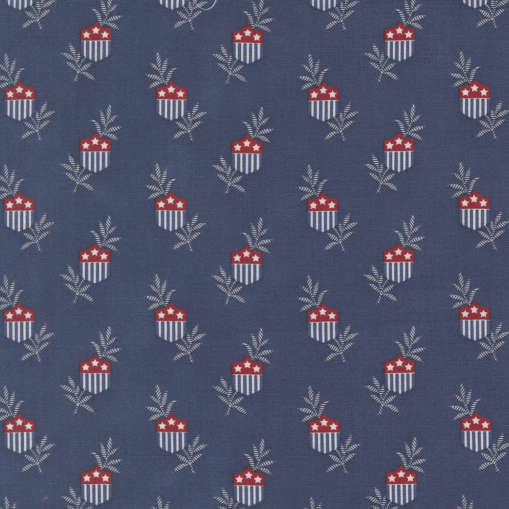 American Gatherings III Nautical Blue Star Shield fabric
