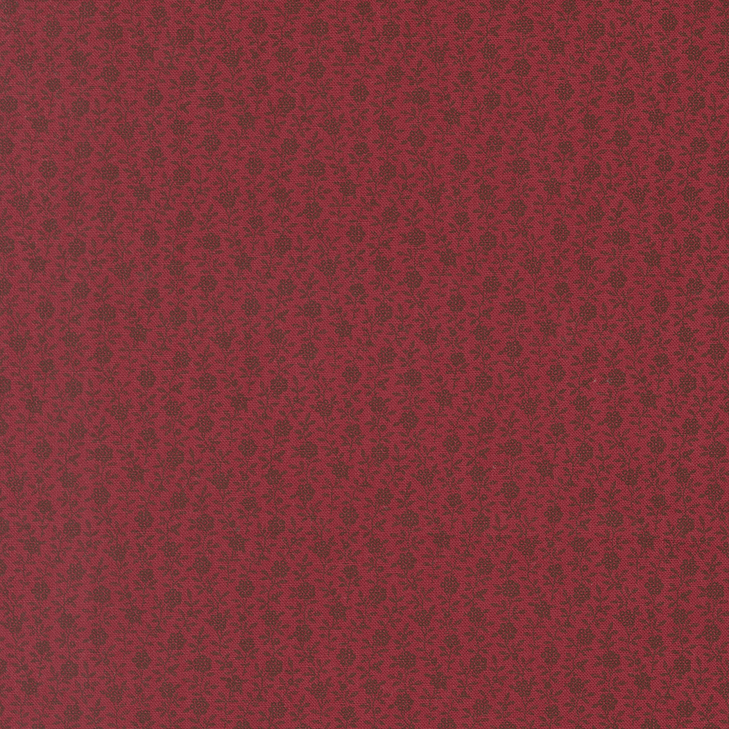 American Gatherings III Berry Floral Deep Crimson fabric
