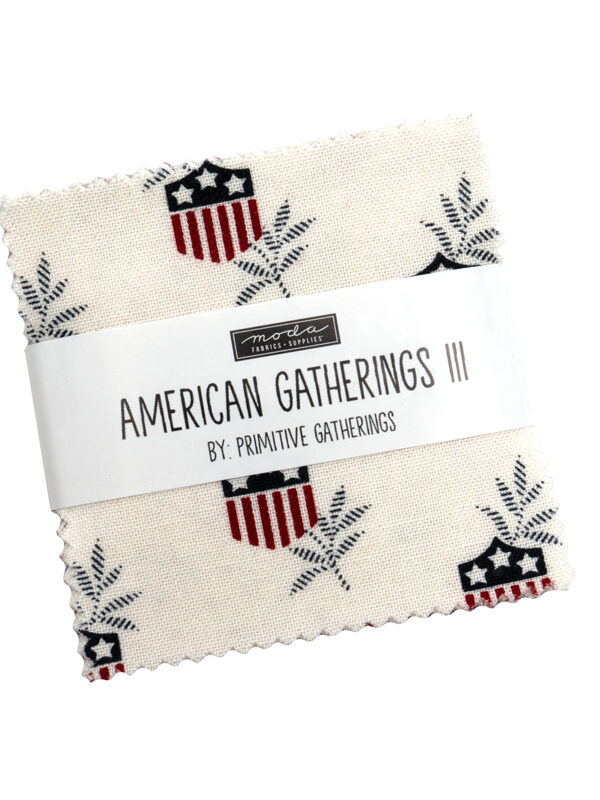American Gatherings III mini charm pack 2.5 inch fabric squares