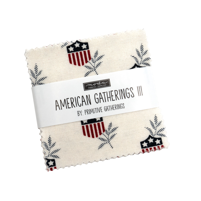 American Gatherings III mini charm pack 2.5 inch fabric squares