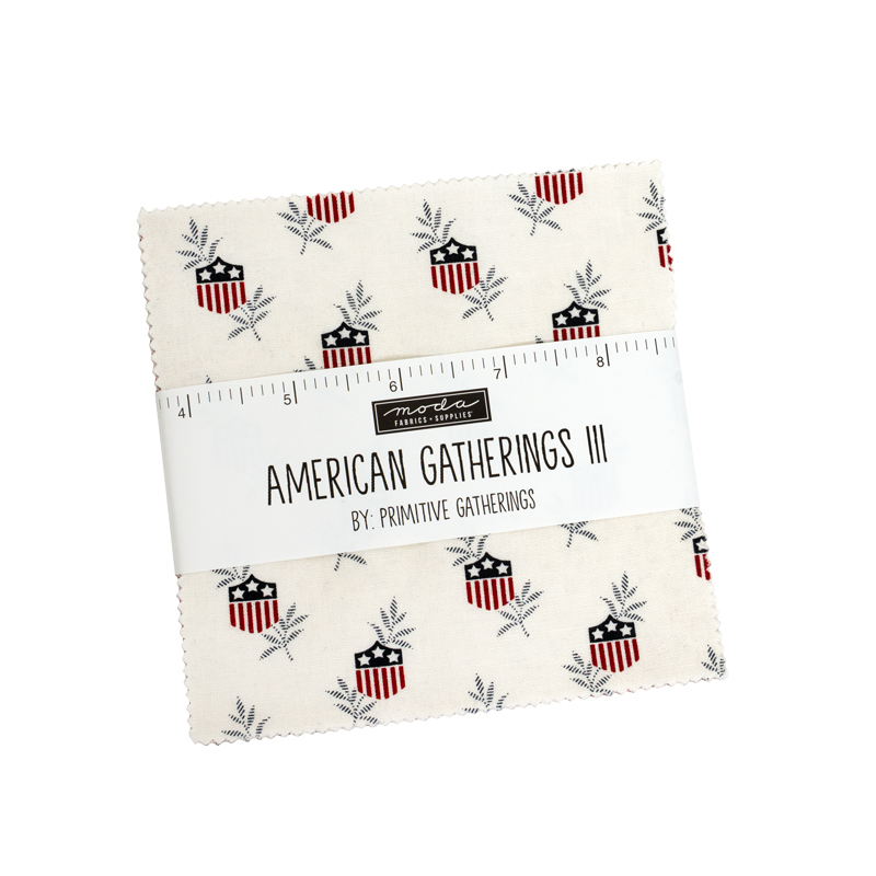 American Gatherings III Charm Pack 5 inch fabric squares