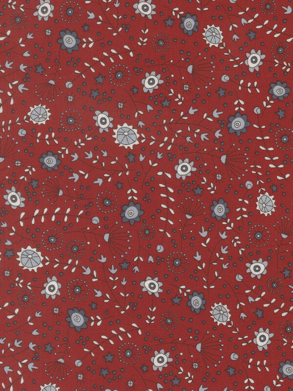 Independence Day red meadow fabric Sweetwater Moda yardage