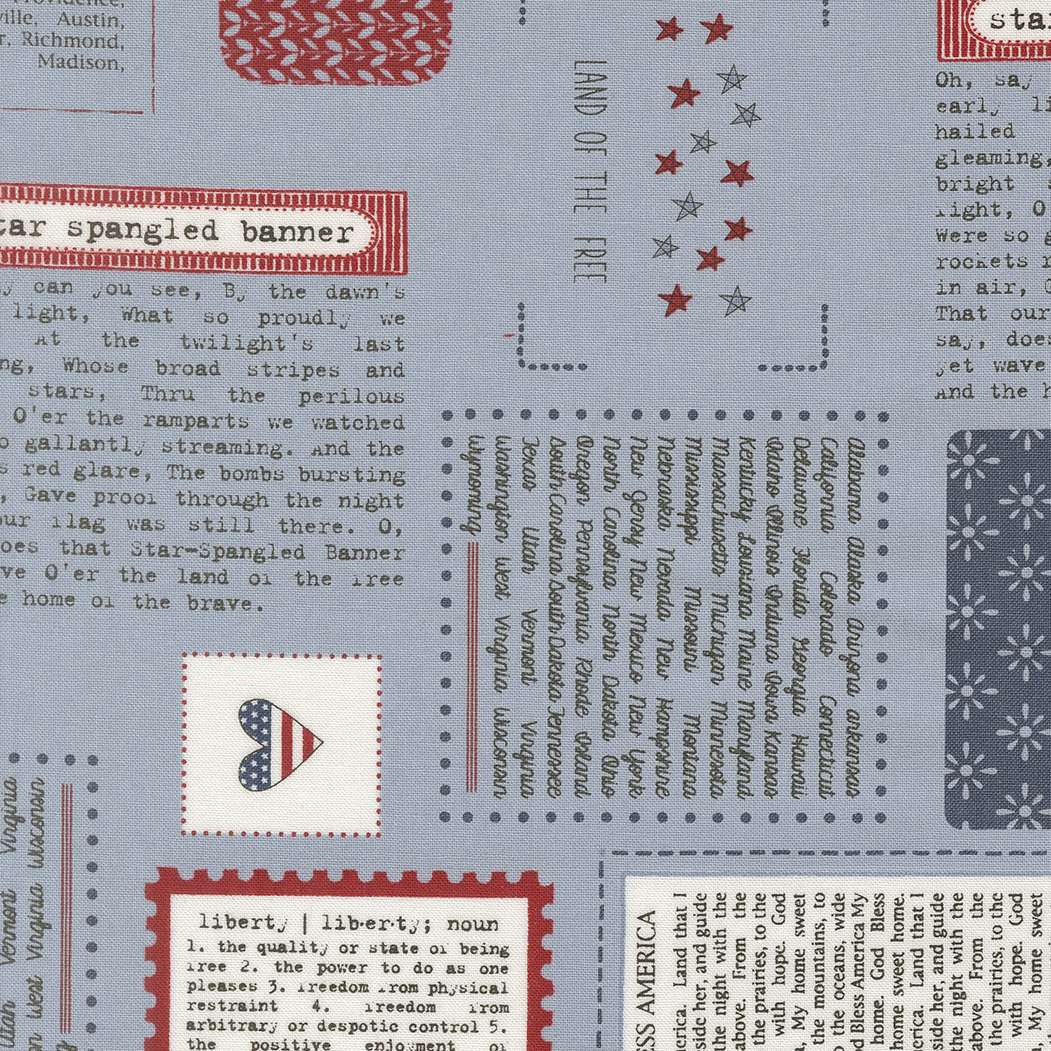 Independence Day splash all things american fabric Sweetwater Moda yardage