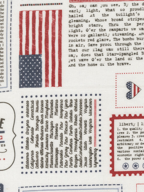 Independence Day vanilla all things american fabric Sweetwater Moda yardage