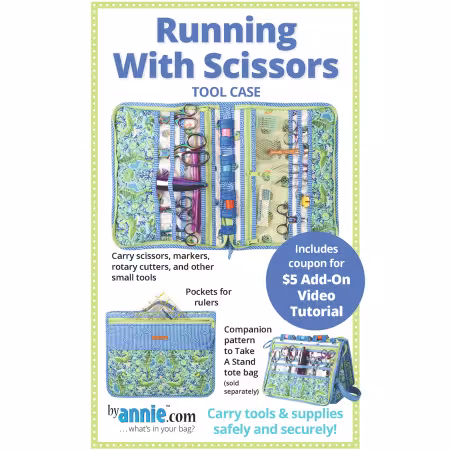 By Annie Running With Scissors pattern tool case with pockets for sewing tools