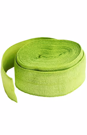 By Annie fold over elastic 3/4 inch Apple Green for finishing edges