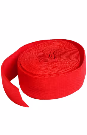 By Annie fold over elastic 3/4 inch Atom Red for finishing edges