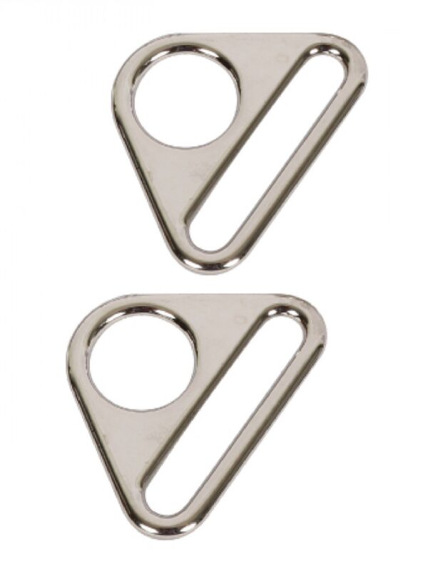By Annie triangle ring 1 inch nickel bag hardware