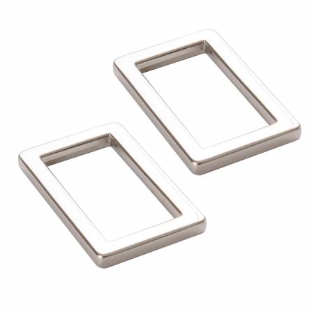 By Annie rectangle ring 1 inch nickel bag hardware