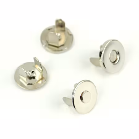 Sallie Tomato 1/2 inch magnetic snaps nickel bag closure
