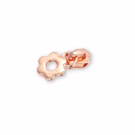 Sallie Tomato flower zipper pulls rose gold for bag zippers